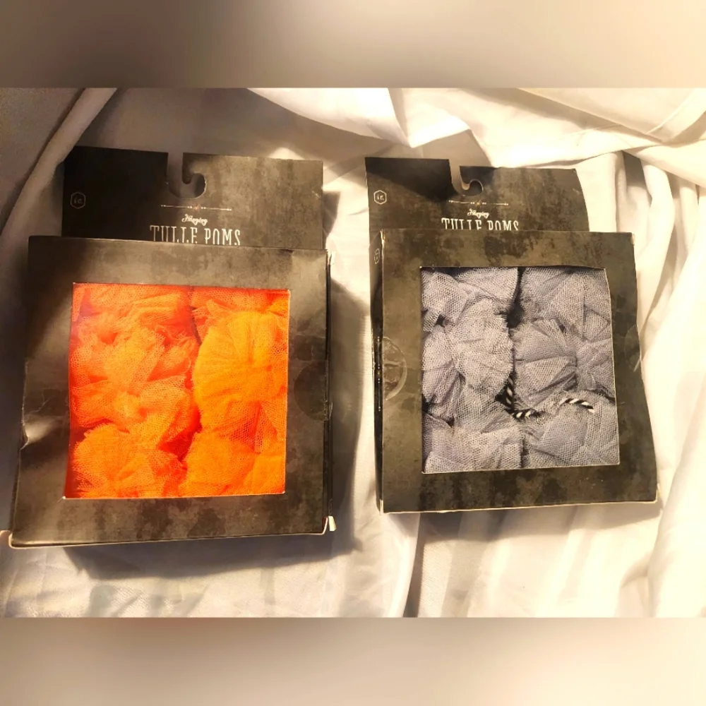 Halloween pom poms
